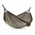 Hamac en toile de nylon marron et beige 270x140 cm