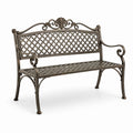 Banc en métal pour extérieur 2 places couleur bronze