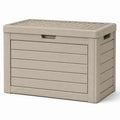 Coffre de rangement en plastique beige 83x45x55 cm