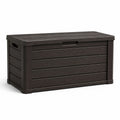 Coffre de rangement extérieur en plastique 120x60x50 cm marron