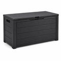 Coffre de rangement extérieur en plastique noir 120x60x57 cm