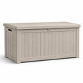 Coffre de rangement extérieur en plastique gris 110x45x55cm