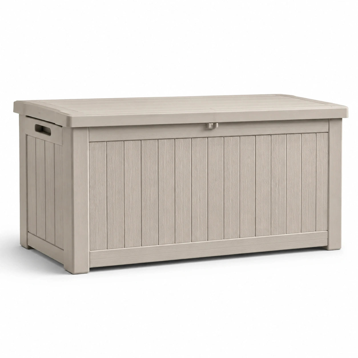 Coffre de rangement extérieur en plastique gris 110x45x55cm